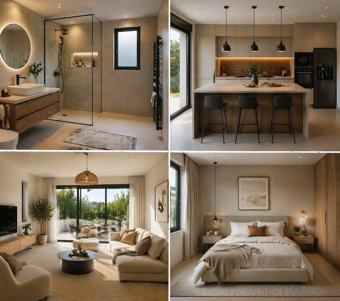 Intérieurs modernes et épurés